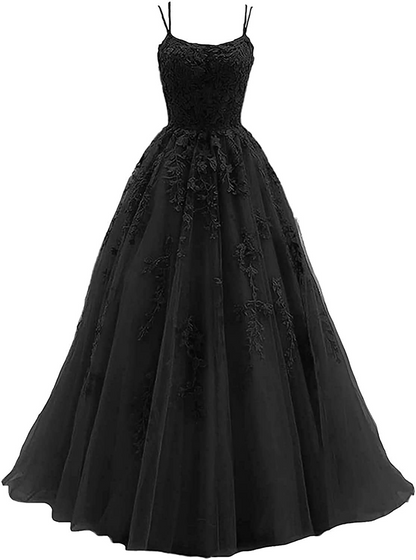 Ball Gown Tulle Applique Sleeveless Brush Train Dress