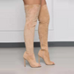 Thigh High Peep Toe High Heel Boot