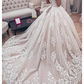 Ball Gown Off-Shoulder Tulle Court Train Wedding Dress