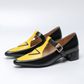 Color Block Adjustable Buckle Urban T-Strap Shoes