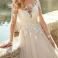 Lace Ball-Gown Long Sleeves Wedding Dress