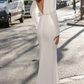 Mermaid V-Neck Long Sleeves Elegant Wedding Dress