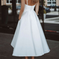 Simple White Sleeveless Wedding Dress