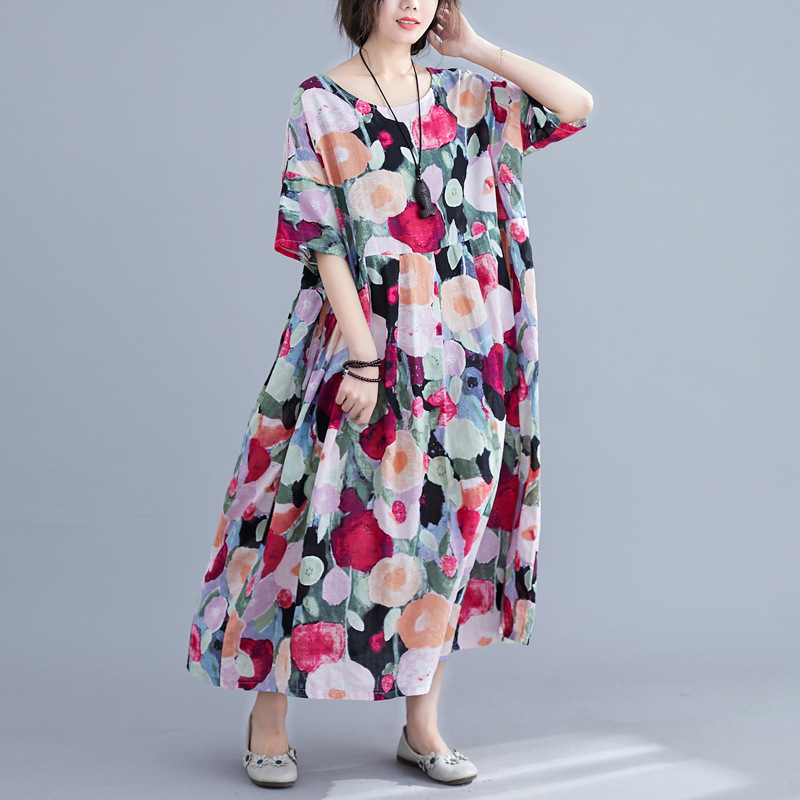 Floral Printed Long Sleeves Maxi Dress