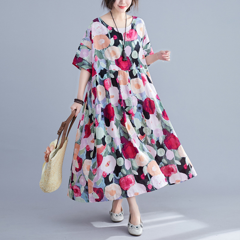 Floral Printed Long Sleeves Maxi Dress