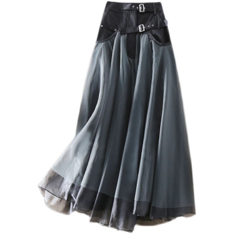 French Fashion Patchwork Tulle Skirts Spring