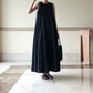 Black O Neck Sleeveless Summer Dress