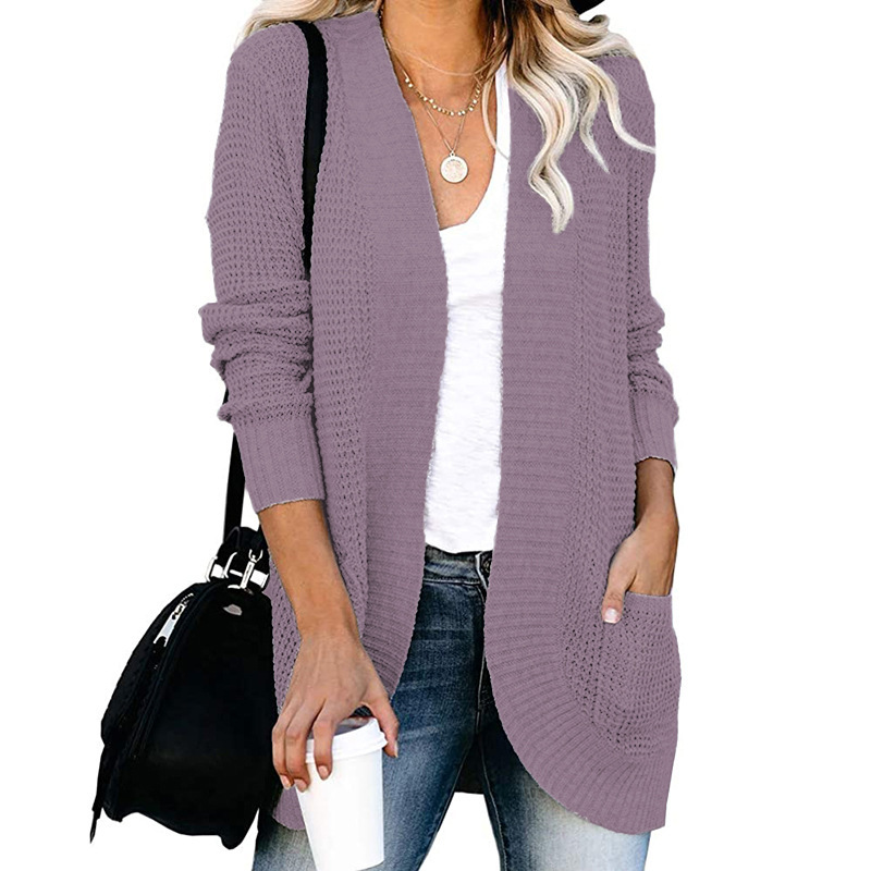 Loose Fit Long Sleeve Knitted Cardigan