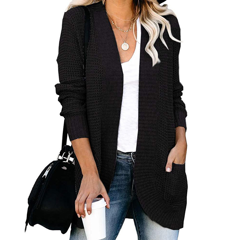 Loose Fit Long Sleeve Knitted Cardigan