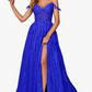 A Line Spaghetti Straps Prom Dress with Appliques