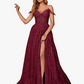 A Line Spaghetti Straps Prom Dress with Appliques