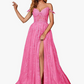 A Line Spaghetti Straps Prom Dress with Appliques