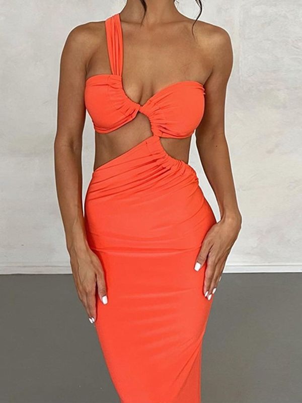 Berenice One Shoulder Cutout Maxi Dress