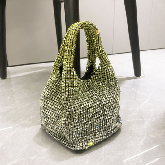 Luxe Crystal Bucket Bag