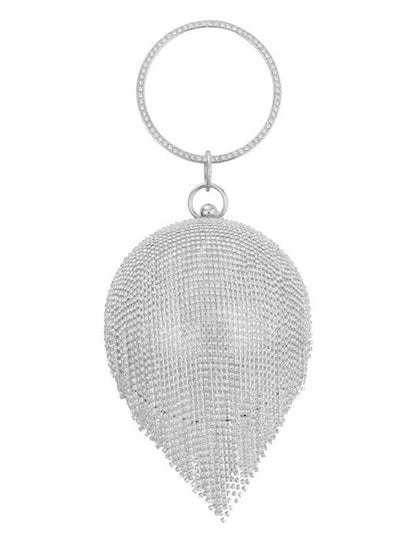 Diamante Tassel Sphere Clutch