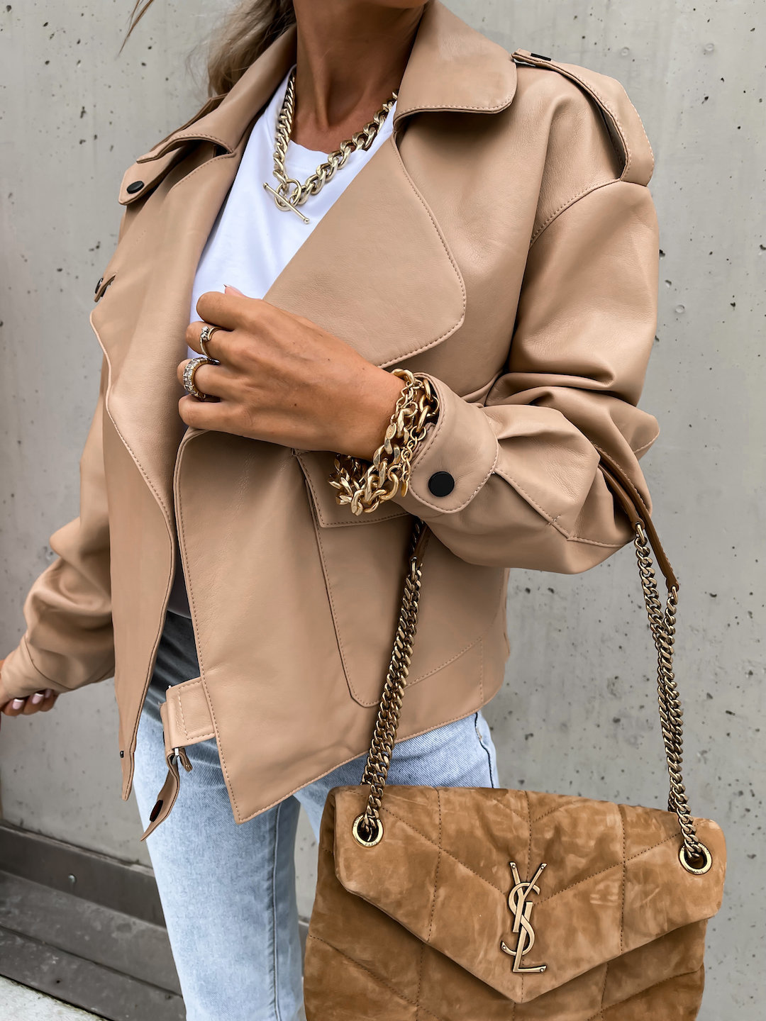 Leather Long Sleeve Short Jacket