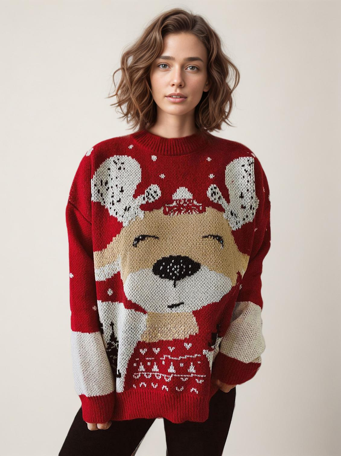 Christmas Pattern Long Sleeves Sweater