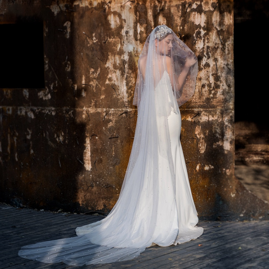 Wedding Bridal Pearl Veil