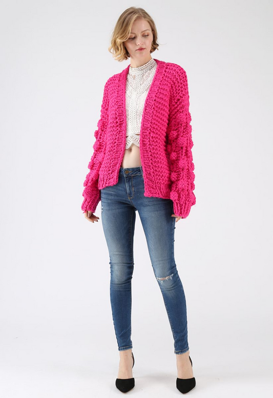 Knitted Lantern Sleeves Sweater