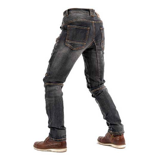 Men's High Elastic Motorcycle Jeans