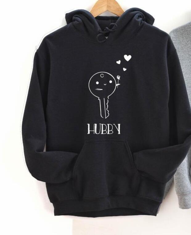 Hubby Wifey Printed Full Sleeves Hoody