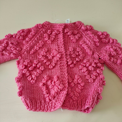 Knited Soft Heart Shape Cardigan