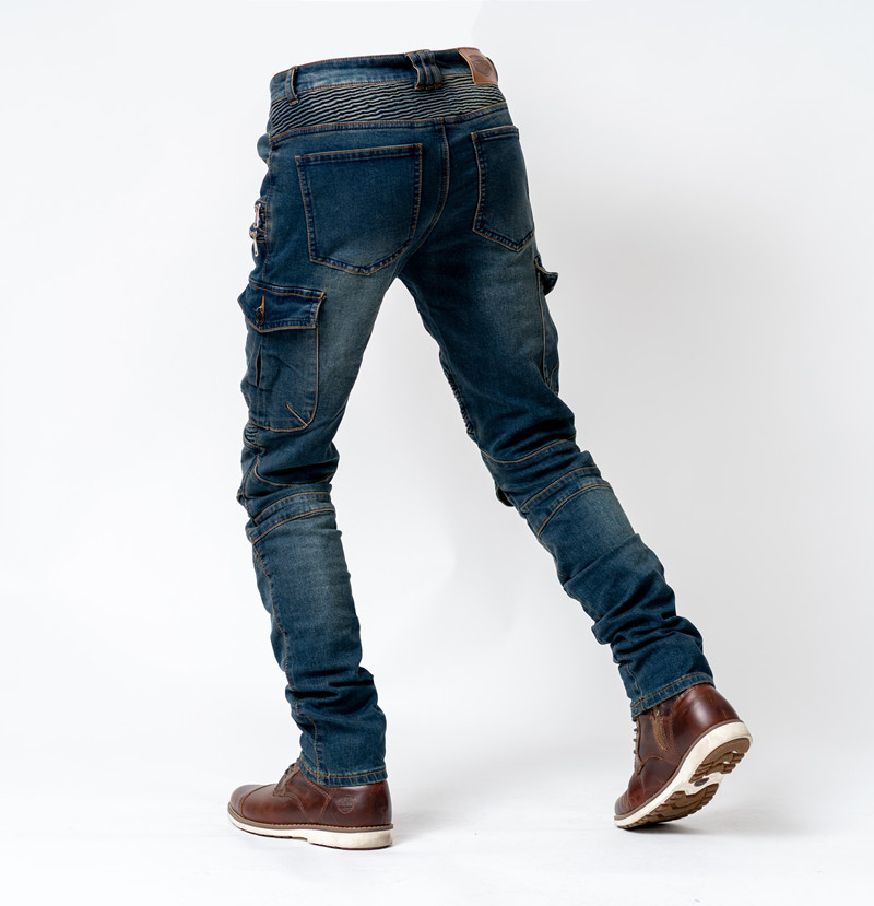 Men's Zipper Motorcycle Riding Jeans