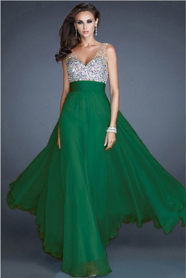 Sequin Sleeveless Long Evening Dress