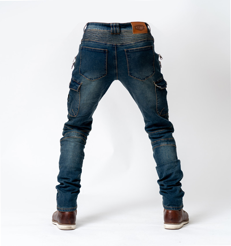 Men's Zipper Motorcycle Riding Jeans