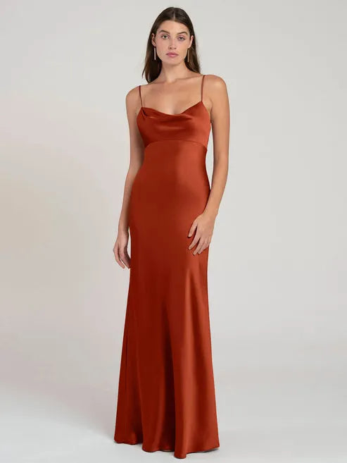 Satin Sweetheart Neck Sleeveless Floor-Length Wedding Guest Dress