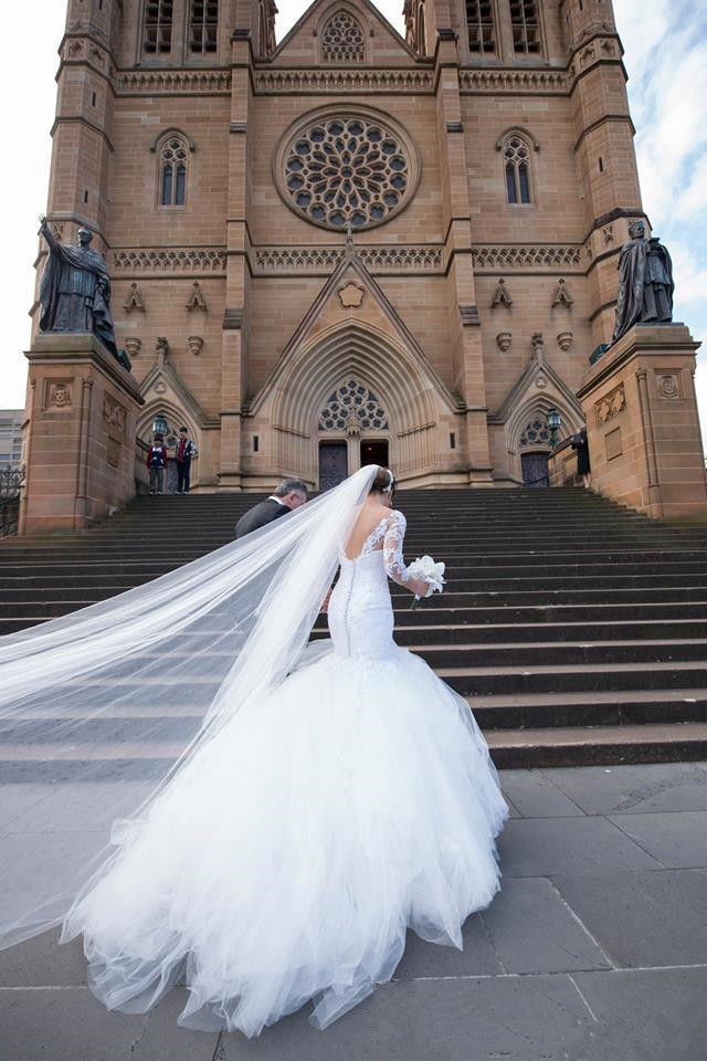 Trumpet White Sweetheart Off Shoulder Tulle Long Sleeves Wedding Dress