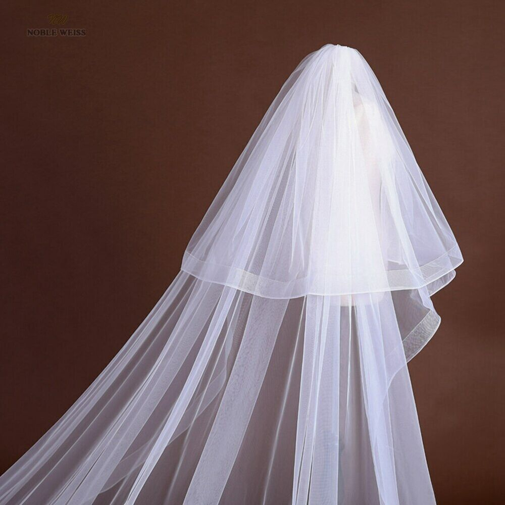 Perfect Bridal Double Layer Lace Embroidered Princess Veil